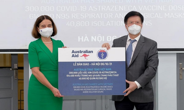 Australia tăng số vaccine COVID-19 hỗ trợ Việt Nam lên 5,2 triệu liều