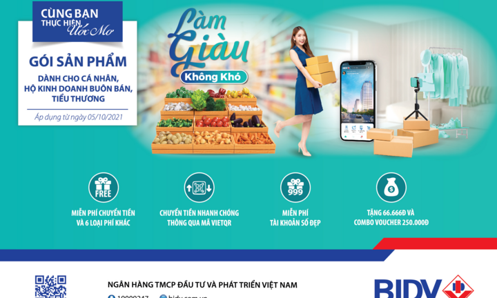 BIDV ra mắt gói sản phẩm toàn diện dành riêng cho khách hàng tiểu thương