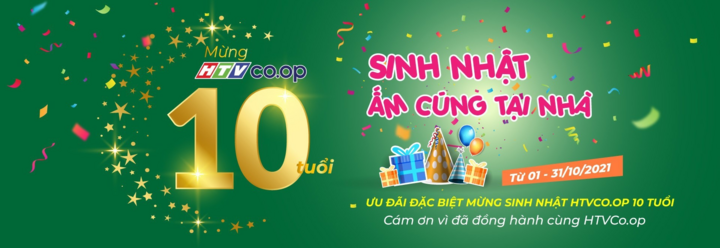 Kênh mua sắm HTVCo.op tri ân khách hàng mừng sinh nhật 10 tuổi
