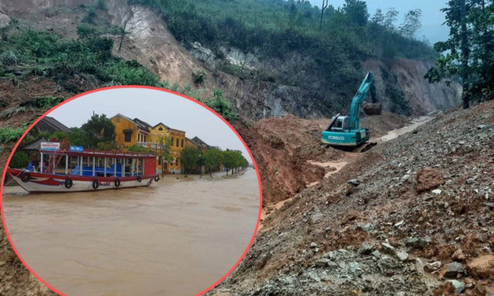 Ảnh: Mưa lớn gây sạt lở ở miền núi Quảng Nam, phố cổ Hội An mênh mông nước