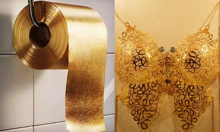 Trọn bộ các đồ vật làm từ vàng 'điên rồ' nhất quả đất, giật mình với món cuối