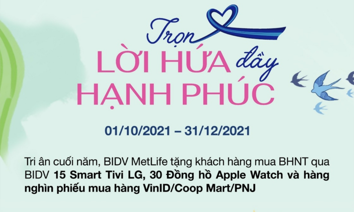 BIDV Metlife tri ân khách hàng 'Trọn lời hứa – đầy hạnh phúc'