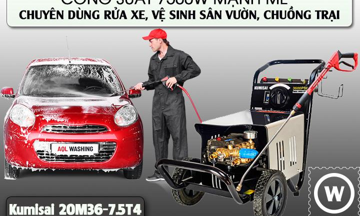 Top 3 thiết bị máy rửa xe ô tô cao áp nhập khẩu giá ưu đãi 