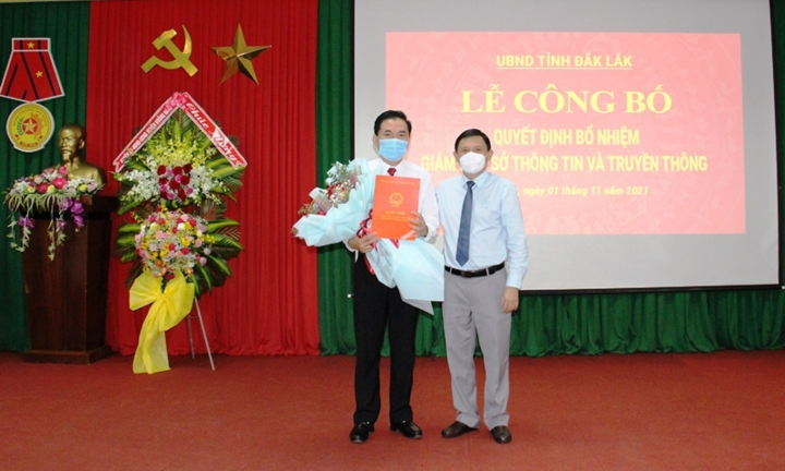 Ông Trương Hoài Anh làm giám đốc Sở Thông tin và truyền thông tỉnh Đắk Lắk