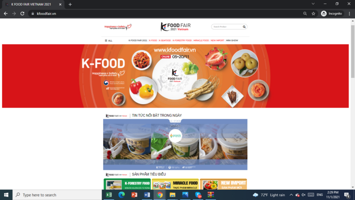 Trải nghiệm các sản phẩm nông nghiệp khác nhau của Hàn Quốc tại Hội chợ K-food