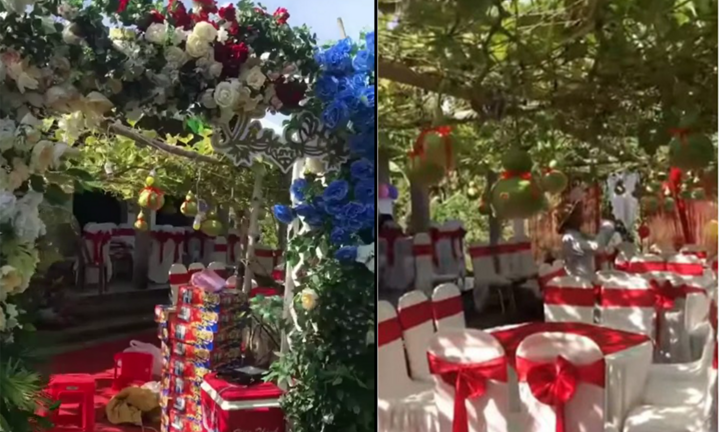 Đám cưới ‘có bầu’ nên không thuê rạp, ai nấy nhìn thấy đều xuýt xoa khen ngợi