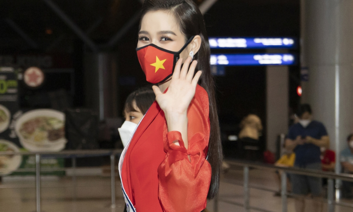 Mang 200 kg hành lý, Hoa hậu Đỗ Thị Hà rạng rỡ lên đường thi Miss World 2021