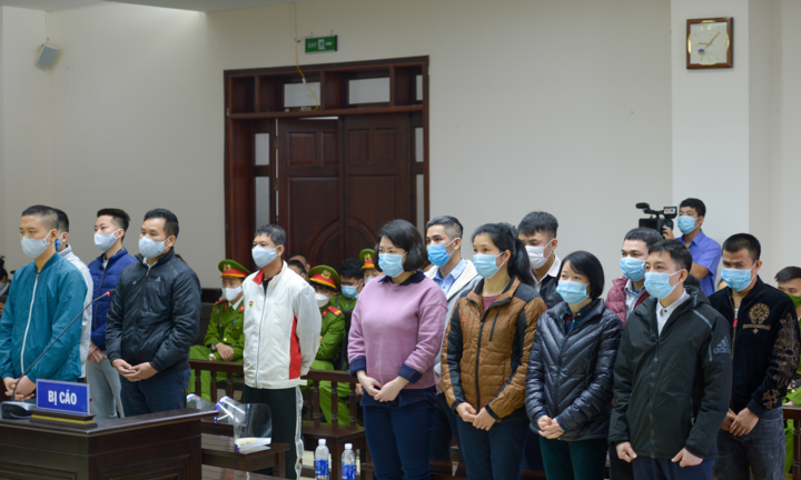 Ảnh: Các bị cáo trong đại án Nhật Cường hầu toà phúc thẩm