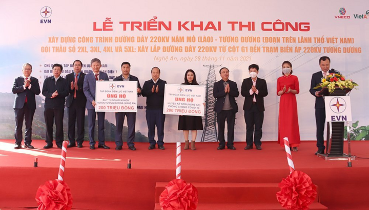 588 tỉ đồng xây dựng đường dây 220 kV Nậm Mô - Tương Dương