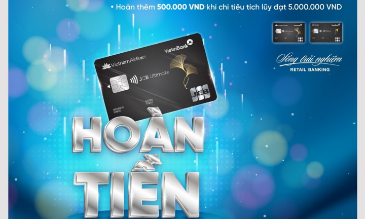 Mở thẻ VietinBank JCB hoàn tiền ngay