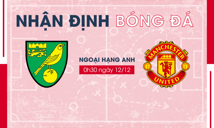 Nhận định bóng đá Norwich vs Man Utd vòng 16 Ngoại Hạng Anh