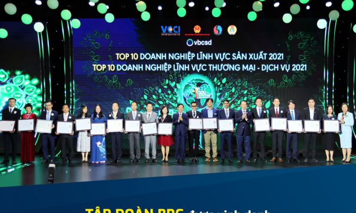 Tập đoàn BRG được vinh danh Top 10 Doanh nghiệp phát triển bền vững 2021