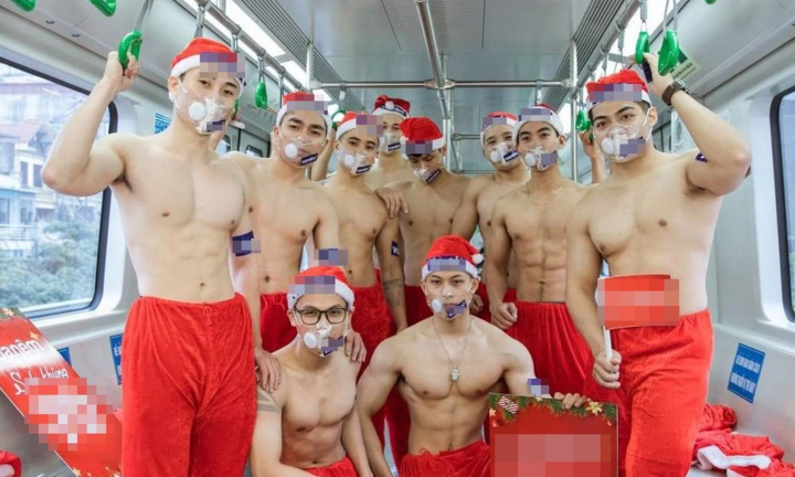 Sở Văn hóa - Thể Thao sẽ xử lý vụ nhóm người cởi trần quảng cáo trên tàu điện