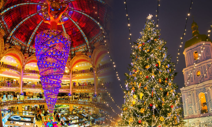 Khung cảnh Giáng sinh ngoạn mục nhất TG: Từ cây thông cao kỷ lục đến ‘lộn ngược’