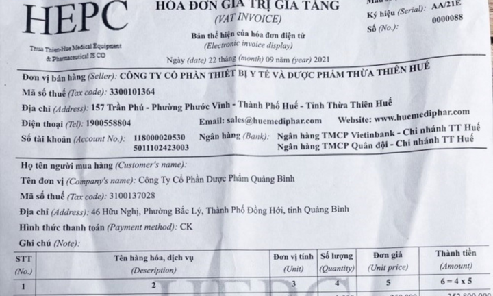 Công ty Dược Quảng Bình: Nhận 'hoa hồng' của Việt Á từ 20%-25%
