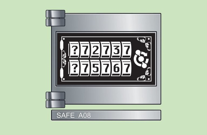 Tìm mật mã để mở két sắt, đố bạn làm được