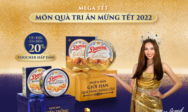 Bộ đôi quà tặng bánh quy bơ Danisa cùng Megasale hấp dẫn