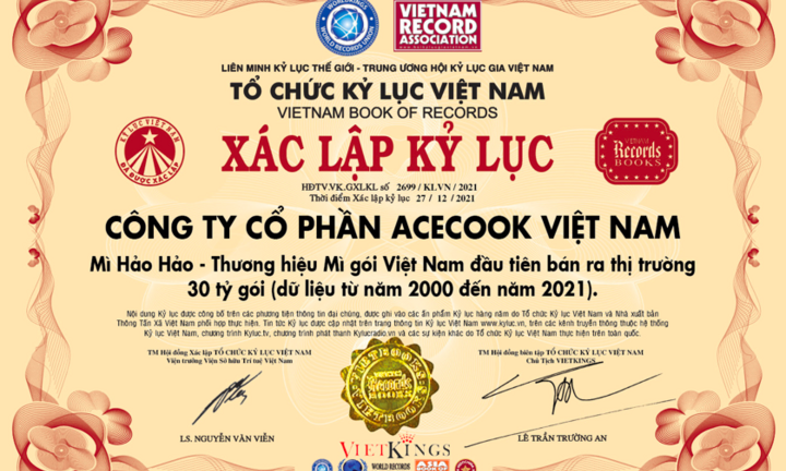 Hảo Hảo lập kỷ lục sản phẩm mì ăn liền được tiêu thụ nhiều nhất Việt Nam