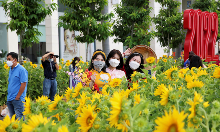 Ảnh: Hội hoa xuân Phú Mỹ Hưng tái hiện không gian Tết từ nhiều miền trên cả nước