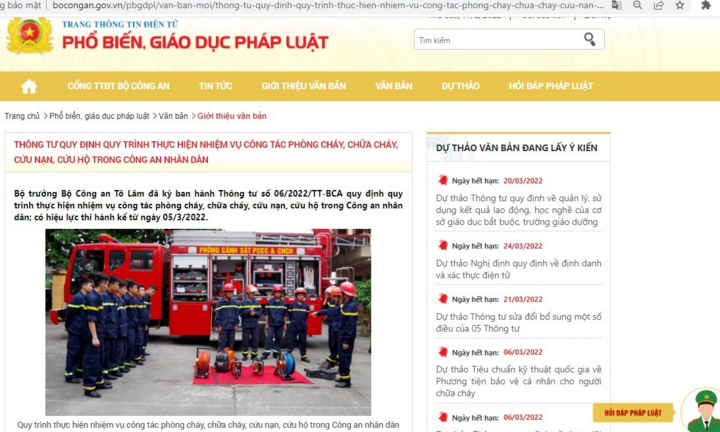 Bộ Công an ra mắt Trang Thông tin điện tử phổ biến, giáo dục pháp luật