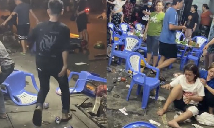 Ô tô lao vào quán nhậu trên vỉa hè, cuốn 3 người dưới gầm xe