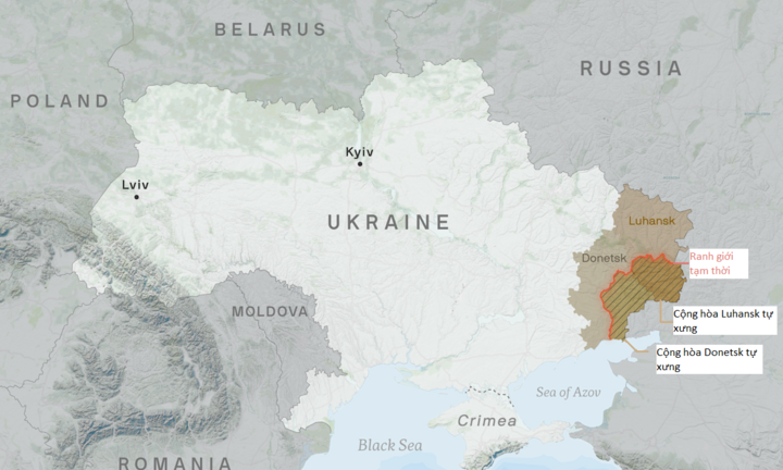 Vùng ly khai Ukraine ở đâu?