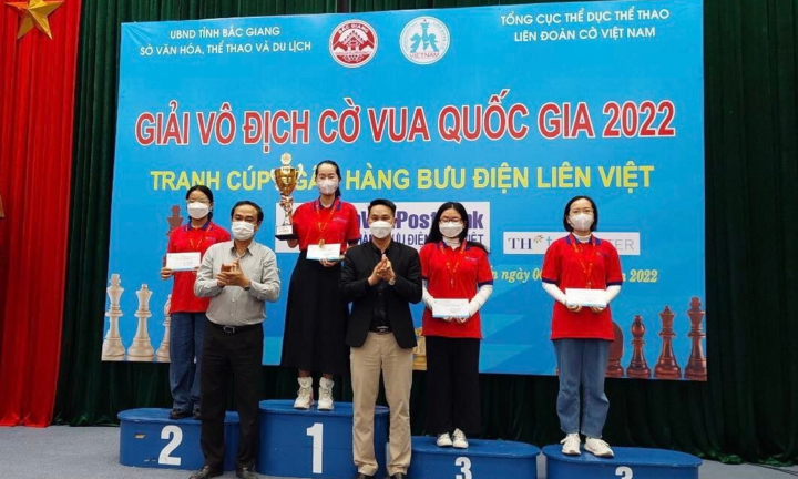 Bế mạc giải cờ vua VĐQG: Tuấn Minh, Kim Phụng vô địch cờ tiêu chuẩn