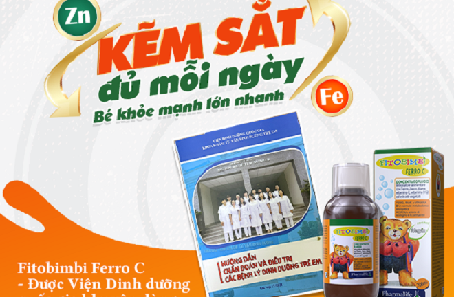 Fitobimbi Ferro C - Giải pháp bổ sung kẽm, sắt từ Viện dinh dưỡng Quốc Gia