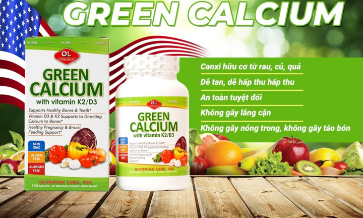 Green Calcium - Bổ sung canxi hữu cơ, an toàn, dễ hấp thu, không lắng cặn