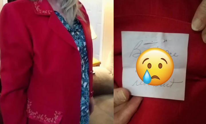 Mua chiếc áo cũ, cô gái phát hiện mẩu giấy để lại lời nhắn vừa đáng sợ vừa buồn