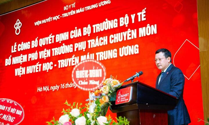 Ông Vũ Đức Bình làm Phó Viện trưởng Viện Huyết học Truyền máu Trung ương