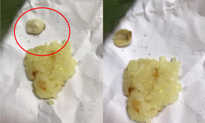 Đang ăn xôi bất ngờ nhai trúng vật lạ ‘ghê rợn’, cô gái băn khoăn có nên ăn tiếp