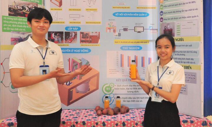 Máy hút dịch chanh dây của học trò Đắk Lắk được chọn thi quốc tế
