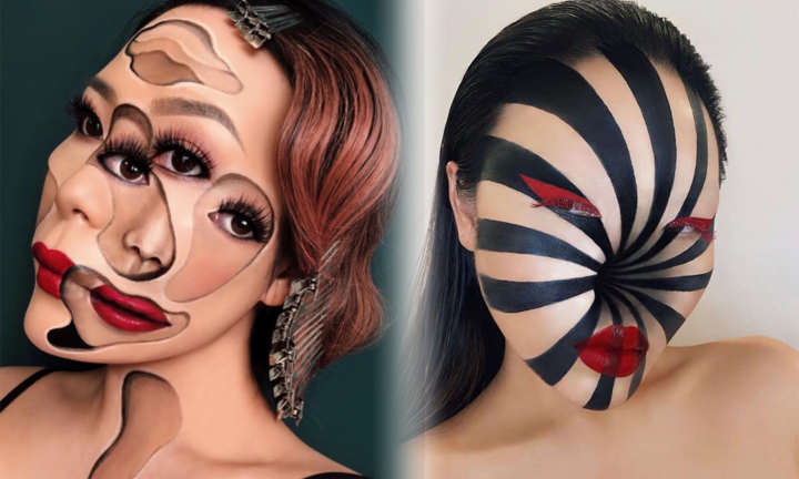 Cô gái tự biến gương mặt thành tác phẩm kỳ quái để xả stress, ai ngờ nổi như cồn