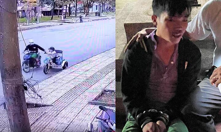 Túng tiền tiêu xài, kẻ nghiện cướp tiền của người khuyết tật bán vé số