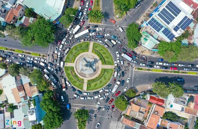 Kẹt xe dài cả km ở trung tâm TP Vũng Tàu