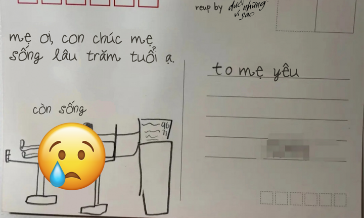 Con gửi thư chúc sức khỏe kèm bức vẽ lạ, mẹ hốt hoảng ‘con không cần mẹ nữa sao’