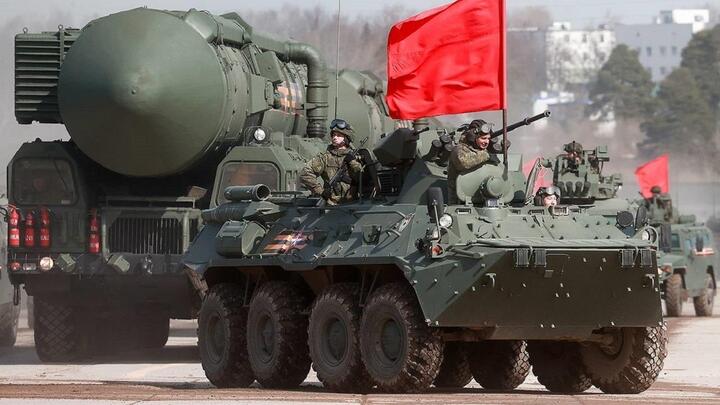 Ảnh: Nga chuẩn bị cho lễ duyệt binh kỷ niệm 77 năm Ngày Chiến thắng phát-xít