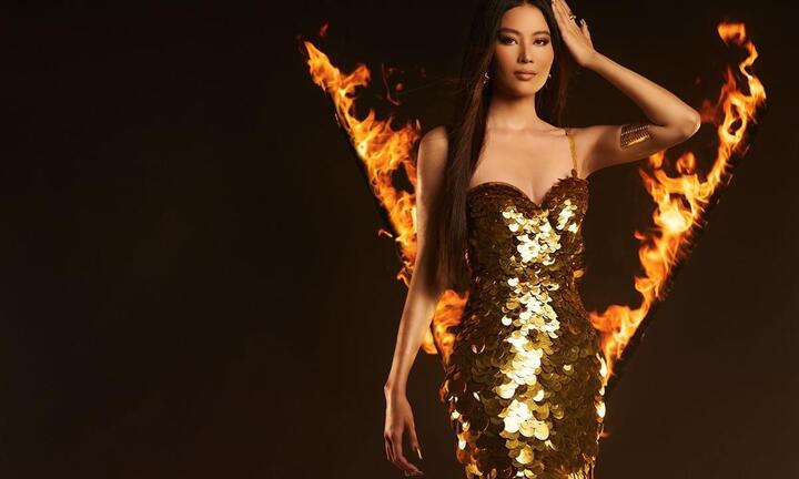 Ảnh: Lệ Nam trong tạo hình phượng hoàng lửa, lọt top 70 Miss Universe Vietnam