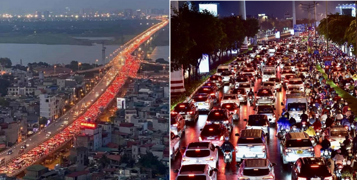 Ảnh tắc đường khủng khiếp nhất trong nhiều năm qua ở Hà Nội và TP.HCM