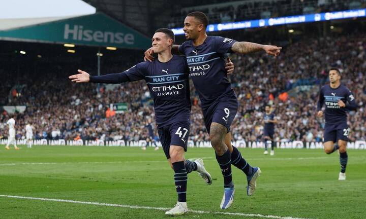 Man City thắng đậm Leeds, đòi lại ngôi đầu Ngoại hạng Anh
