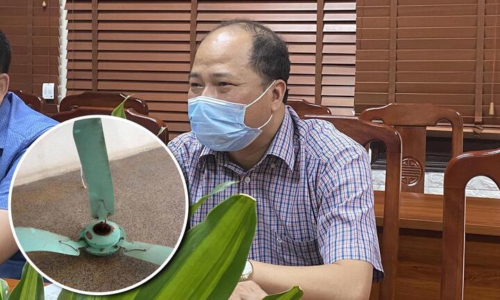 Quạt trần rơi trúng người, học sinh phải nhập viện