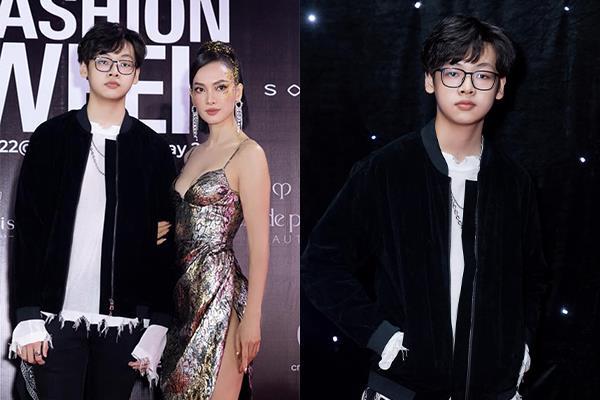 Con trai siêu mẫu Anh Thư 15 tuổi cao 1,82 m, đẹp trai như nam thần