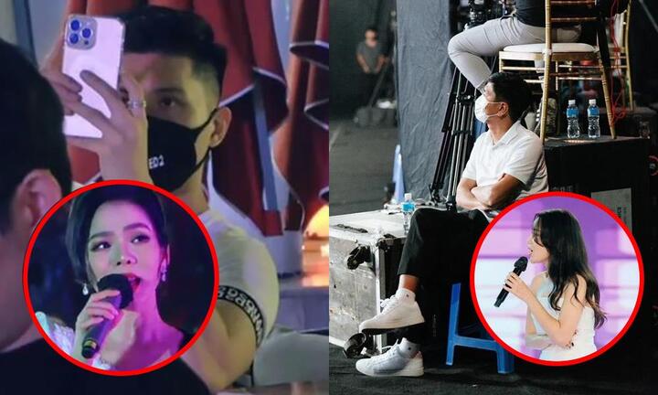 Ngọt ngào khoảnh khắc những quý ông Vbiz say mê ngắm nhìn nửa kia trên sân khấu