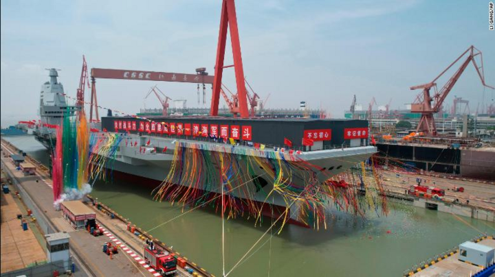 Trung Quốc hạ thủy tàu sân bay thứ 3 mang tên Phúc Kiến