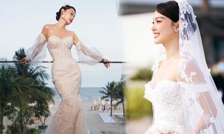 Giá trị 2 bộ váy cưới lộng lẫy Minh Hằng mặc trong hôn lễ