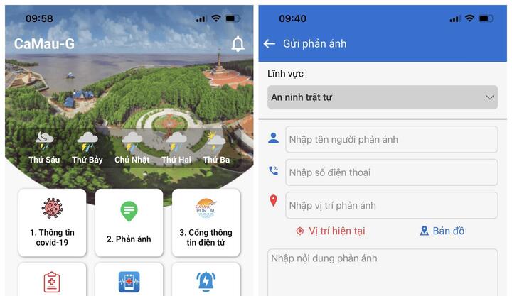 Cà Mau tiếp nhận phản ánh của người dân qua ứng dụng 'CaMau-G'