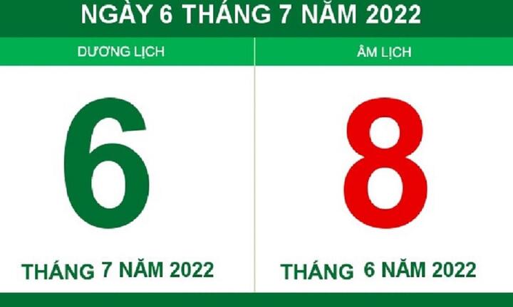 Lịch âm hôm nay thứ Tư ngày 6/7