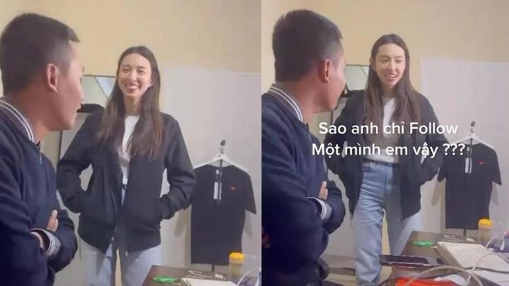 Quang Linh Vlogs bối rối khi Thùy Tiên chất vấn ‘Sao anh chỉ follow mình em?’