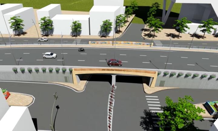 Video: Phối cảnh 3D hầm chui 100 tỷ đồng qua đê sông Hồng